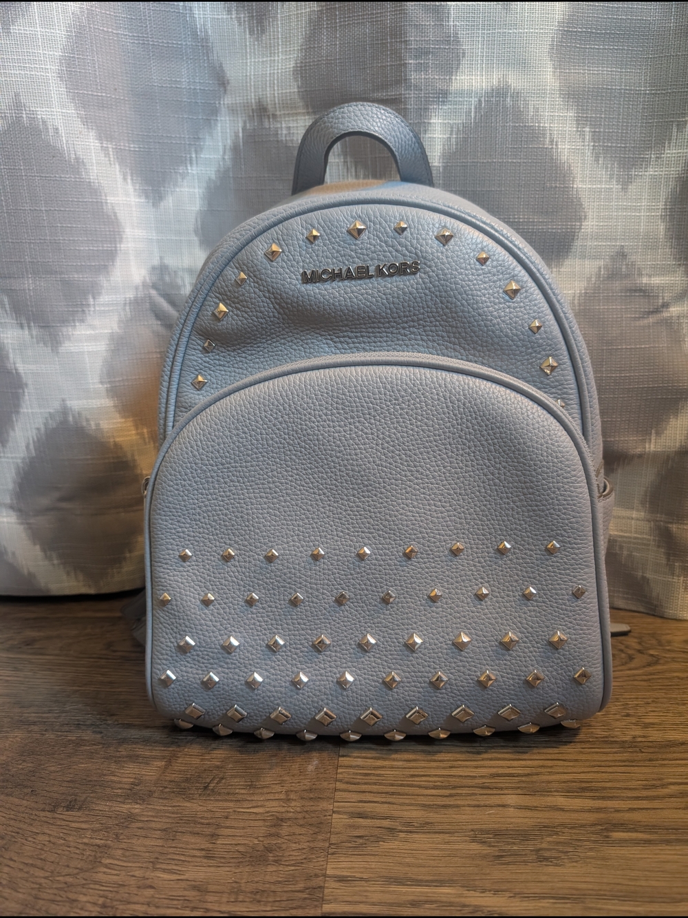 Michael Kors Light Blue Studded Mini Backpack